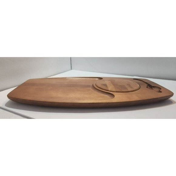 Vtg/Retro MCM Baribocraft Wooden Surfboard Cheese and Bread Serving Board 18" - Picture 4 of 12